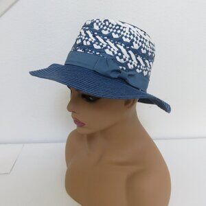 Boardwalk Style Blue/white Unisex sun hat